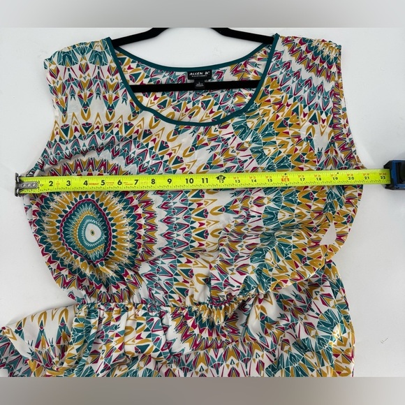 Allen B. By Allen Schwartz Women's Cut Out Back Colorful Scoop Neck Dress - Picture 8 of 15